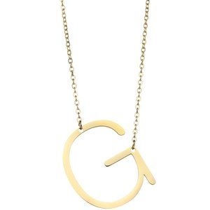 Letter G Pendant necklace in Stainless Steel